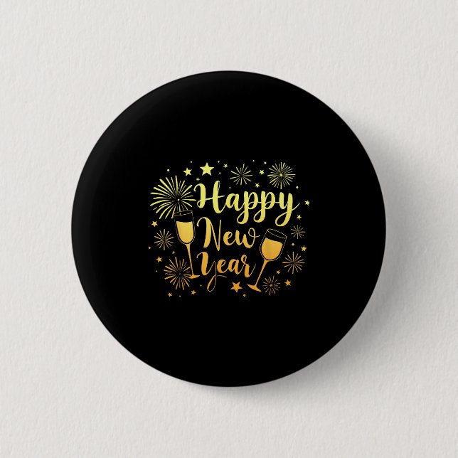 Badge Rond 5 Cm New Years Eve Party Supplies 2026 Happy New Year F (Devant)