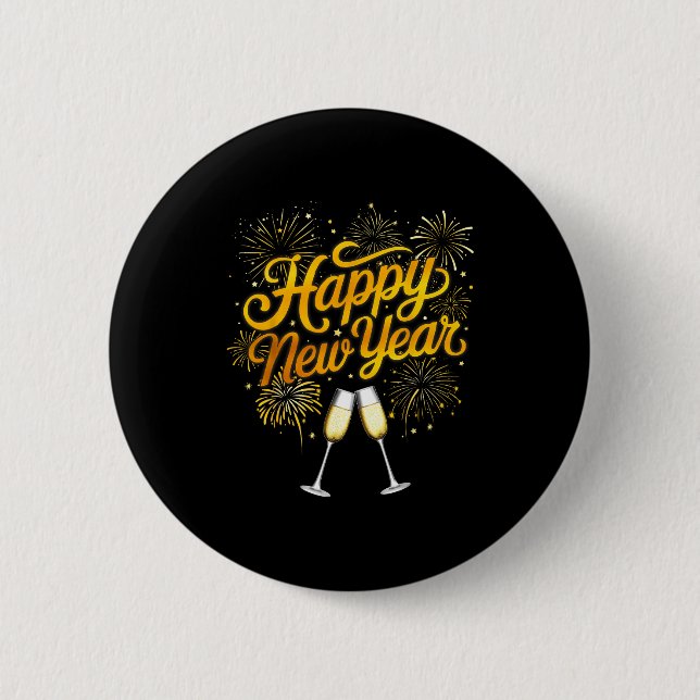 Badge Rond 5 Cm New Years Eve Party Supplies Nye 2026 Happy New Ye (Devant)