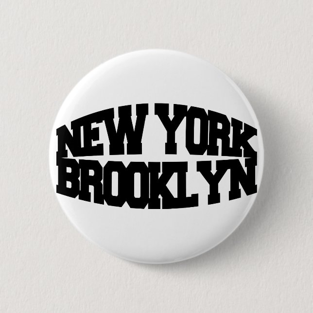 Badge Rond 5 Cm New York Brooklyn (Devant)