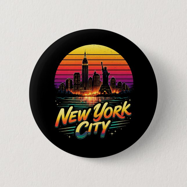 Badge Rond 5 Cm New York City (Devant)