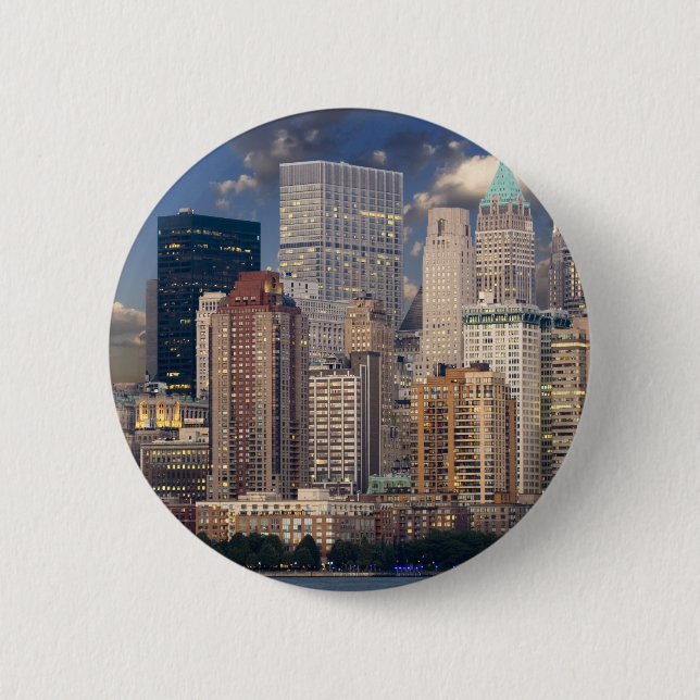 Badge Rond 5 Cm New York City Manhattan (Devant)