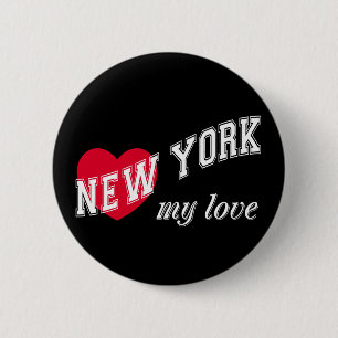 Badge Rond 5 Cm New York, mon amour