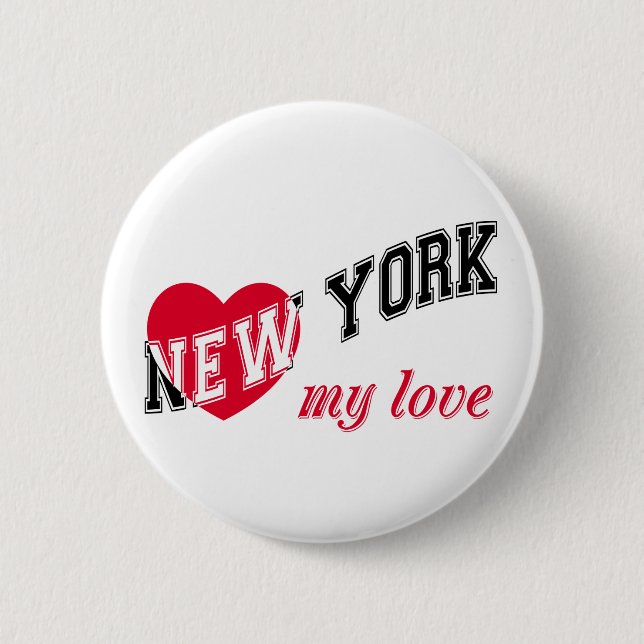Badge Rond 5 Cm New York, mon amour (Devant)