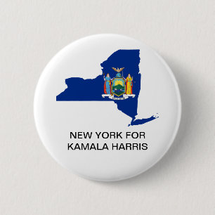 Badge Rond 5 Cm NEW YORK pour le bouton Kamala Harris 2024