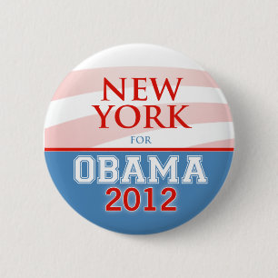 Badge Rond 5 Cm NEW YORK pour Obama 2012