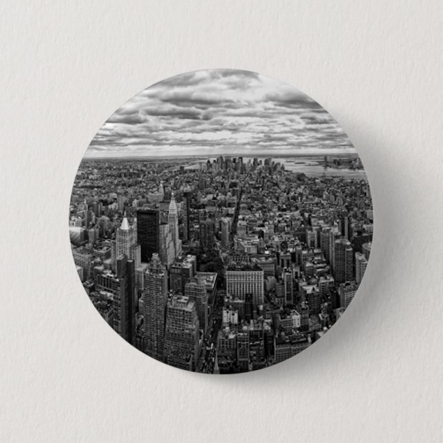 Badge Rond 5 Cm New York Skyline (Devant)