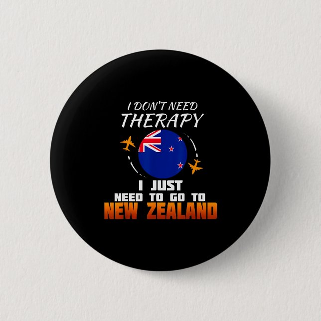 Badge Rond 5 Cm New Zealand Flag I Vacation I Funny New Zealand  (Devant)