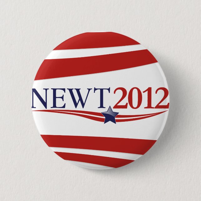 Badge Rond 5 Cm Newt Gingrich 2012 (Devant)