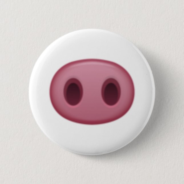 Badge Rond 5 Cm Nez de porc - Emoji (Devant)