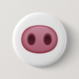 Badge Rond 5 Cm Nez de porc - Emoji