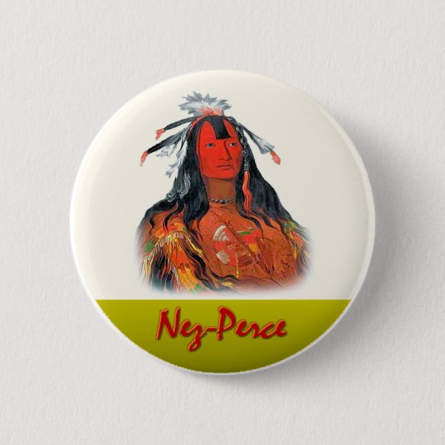 Badge Rond 5 Cm Nez-Perce (Devant)
