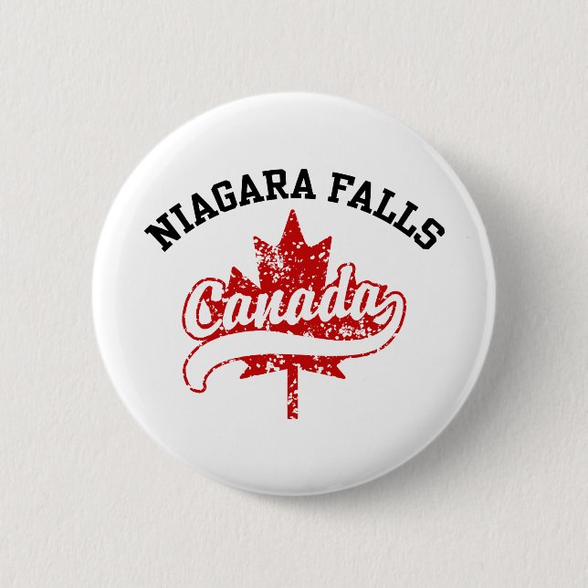 Badge Rond 5 Cm Niagara Falls Canada (Devant)