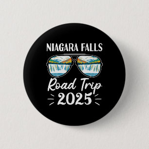 Badge Rond 5 Cm Niagara Falls Road Trip 2025 Sungles Family Vacati