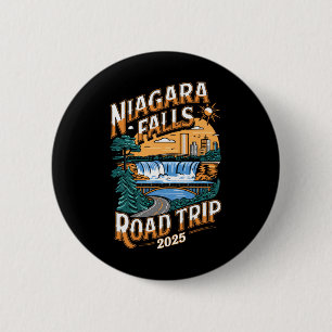 Badge Rond 5 Cm Niagara Falls Road Trip 2025 - Vacances d'été