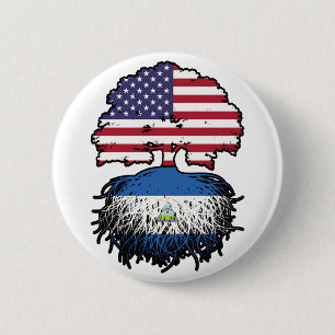 Badge Rond 5 Cm Nicaragua Nicaragua Nicaragua Amérique Etats-Unis 
