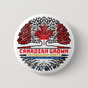 Badge Rond 5 Cm Nicaragua Origines de l'arbre canadien nicaraguaye