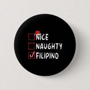 Badge Rond 5 Cm Nice Naughty Philippines Noël Philippines Noël