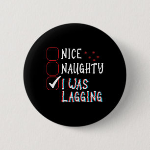 Badge Rond 5 Cm Nice Naughty Videos Jeux Gamer Fun Lag Noël