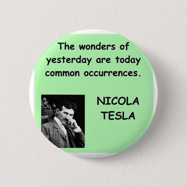 Badge Rond 5 Cm Nicola Tesla (Devant)