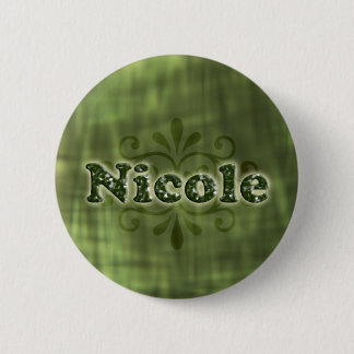 Badge Rond 5 Cm Nicole verte
