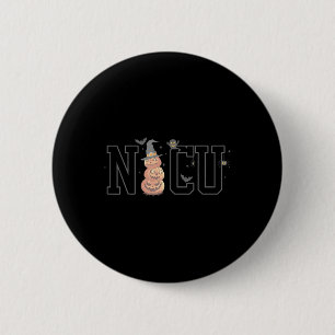 Badge Rond 5 Cm Nicu Boo Crew Citrouille Éffrayant Funny NICU Nurs