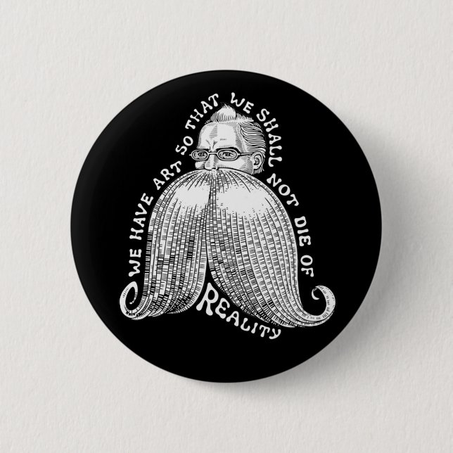 Badge Rond 5 Cm Nietzsche Art (Devant)