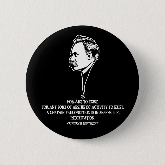 Badge Rond 5 Cm Nietzsche-art-1-DKT (Devant)