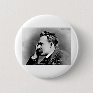 Badge Rond 5 Cm Nietzsche "Doesn't Kill U" Quote Gifts & Tees