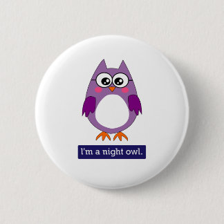 Badge Rond 5 Cm Night Owl