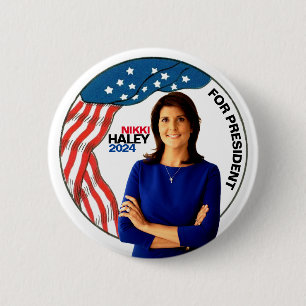 Badge Rond 5 Cm Nikki Haley à la présidence 2024