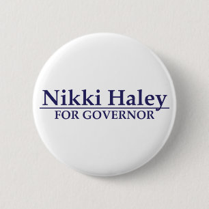 Badge Rond 5 Cm Nikki Haley pour le gouverneur