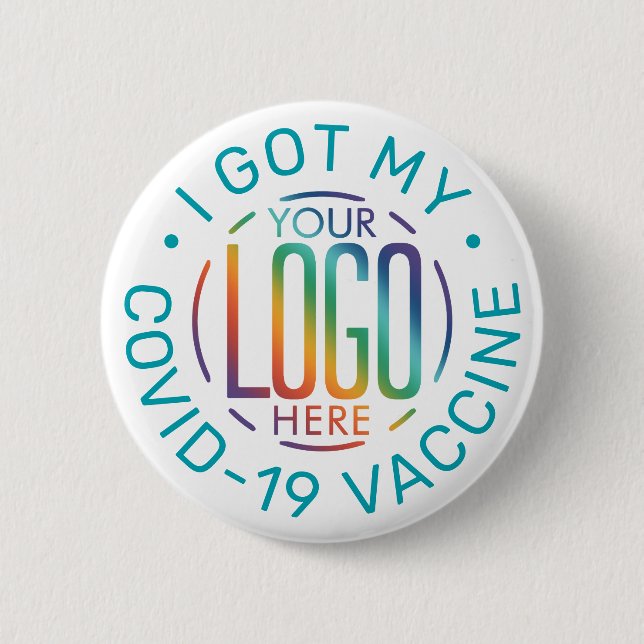 Badge Rond 5 Cm N'Importe Quel Texte Et Votre Logo Vaccin Convid B (Devant)