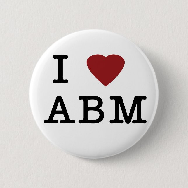 Badge Rond 5 Cm N'importe qui mais moi - bouton d'ABM de coeur d'I (Devant)