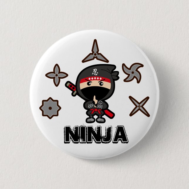 Badge Rond 5 Cm Ninja Boy (Devant)
