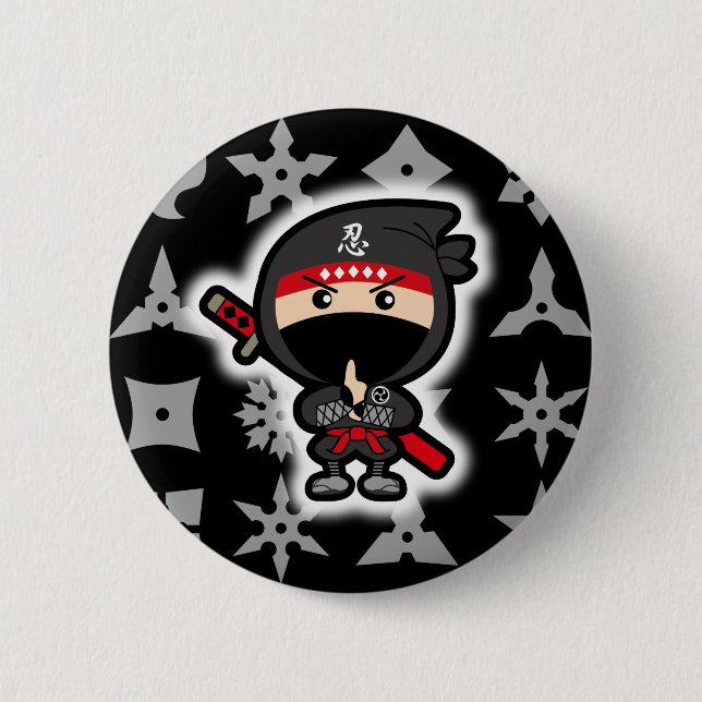 Badge Rond 5 Cm Ninja Boy (Devant)