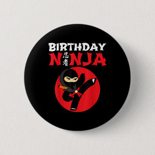 Badge Rond 5 Cm Ninja d'anniversaire - Fête d'anniversaire de ninj