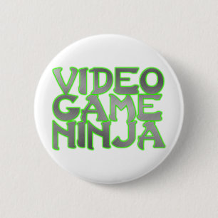 Badge Rond 5 Cm NINJA de JEU VIDÉO (vert)