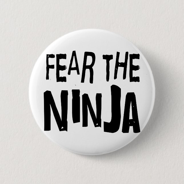 Badge Rond 5 Cm Ninja drôle (Devant)