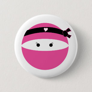 Badge Rond 5 Cm Ninja Girl