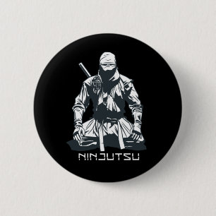 Badge Rond 5 Cm Ninja japonais Ninjutsu Assassin Design