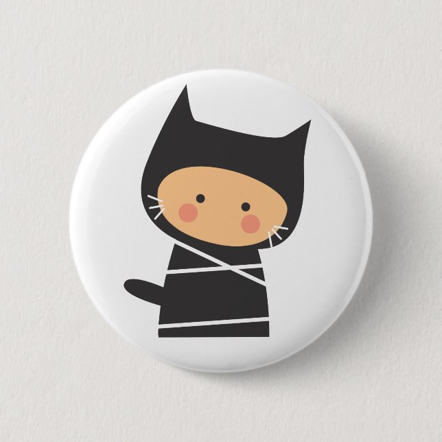Badge Rond 5 Cm Ninja miaulent miaulent bouton (Devant)
