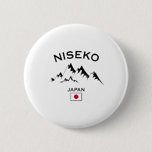 Badge Rond 5 Cm Niseko Japan Station de ski Hokkaido Montagne japo