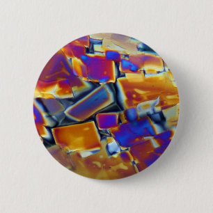 Badge Rond 5 Cm Nitrate de yttrium sous le microscope