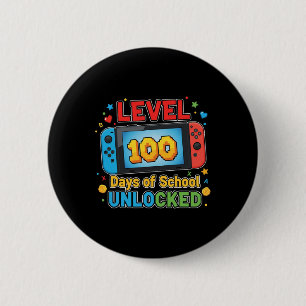 Badge Rond 5 Cm Niveau 100 jours d'école débloqué pour garçons K