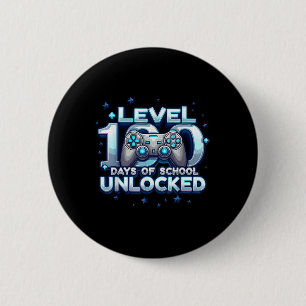 Badge Rond 5 Cm Niveau 100 Jours D'École Déverrouillés Garçons 100