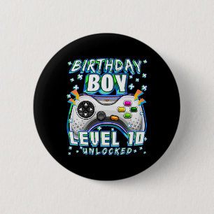 Badge Rond 5 Cm Niveau 10 Jeux vidéo non bloqués 10th Birthday Gam