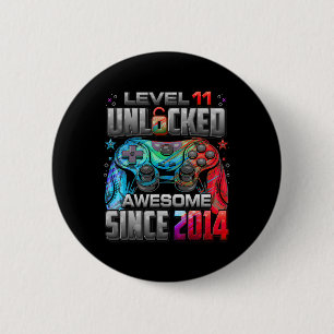 Badge Rond 5 Cm Niveau 11 Débloqué Incroyable Depuis Anniversaire