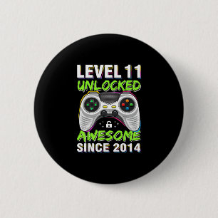 Badge Rond 5 Cm Niveau 11 Débloqué Incroyable Depuis Anniversaire