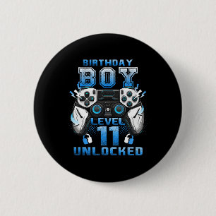 Badge Rond 5 Cm Niveau 11 Débloqué Joueur de jeux vidéo 11e annive