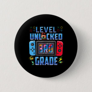 Badge Rond 5 Cm Niveau 3e année débloqué Retour à l'école Premier 